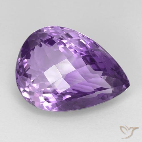 24.43ct 天然 紫色紫罗兰色 紫水晶, 梨形, VVS