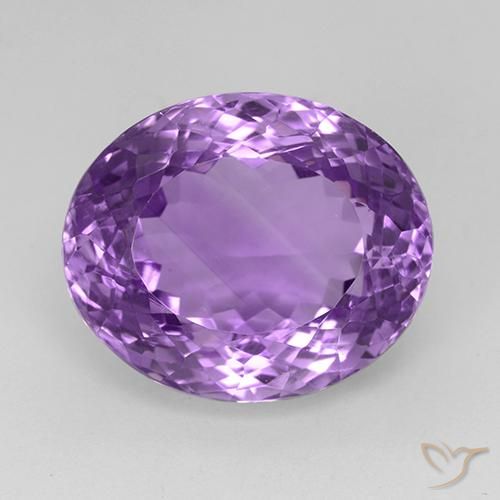 25.81克拉天然紫水晶，椭圆形，VVS