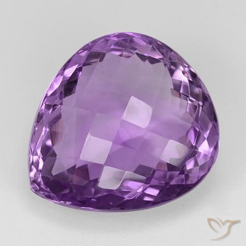 27.20ct 天然 紫色紫罗兰色 紫水晶, 梨形, VVS