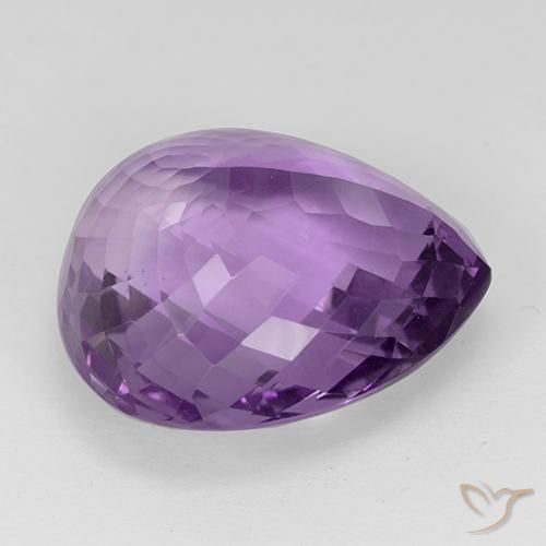 27.20克拉天然紫水晶，梨形，VVS