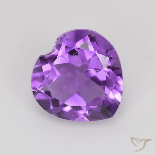 1.44ct 天然 鲜艳的紫罗兰 紫水晶, 心形, VS