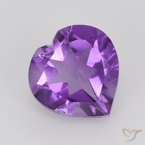 1.55克拉天然紫水晶，心形，VS