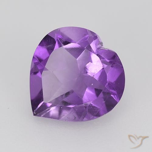 1.55克拉天然紫水晶，心形，VS