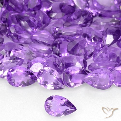 0.38ct 天然 深紫罗兰 紫水晶, 梨形, VVS-VS