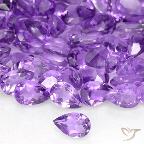 0.38克拉天然紫水晶，梨形，VVS-VS