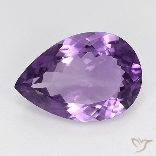 8.55克拉天然紫水晶，梨形，VS
