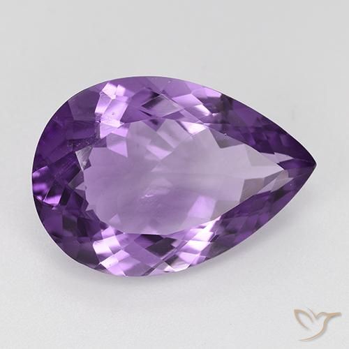 8.55克拉天然紫水晶，梨形，VS