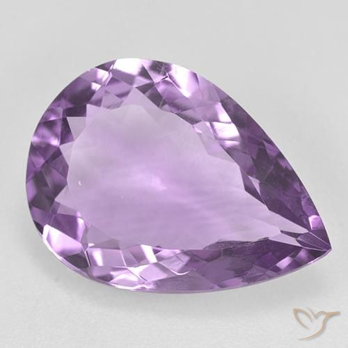 7.98ct 天然 轻中紫 紫水晶, 梨形, VVS-VS