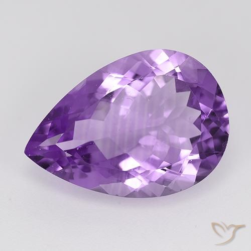 8.73克拉天然紫水晶，梨形，VVS-VS