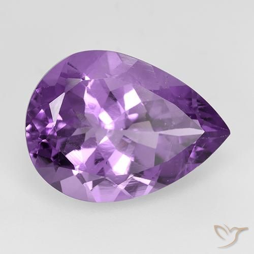 7.02克拉天然紫水晶，梨形，VVS-VS