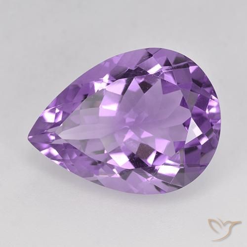 6.86克拉天然紫水晶，梨形，VVS-VS