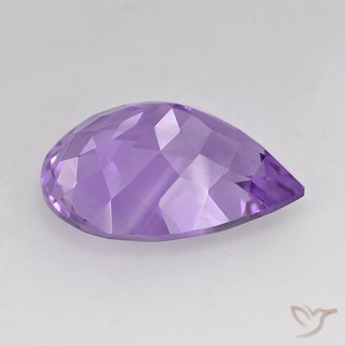 6.86克拉天然紫水晶，梨形，VVS-VS