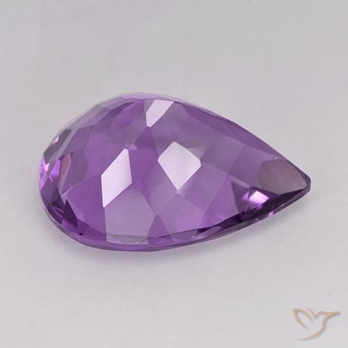 5.67克拉天然紫水晶，梨形，VS