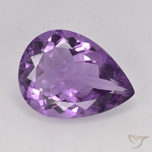 6.43克拉天然紫水晶，梨形，VVS