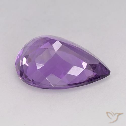 6.43克拉天然紫水晶，梨形，VVS