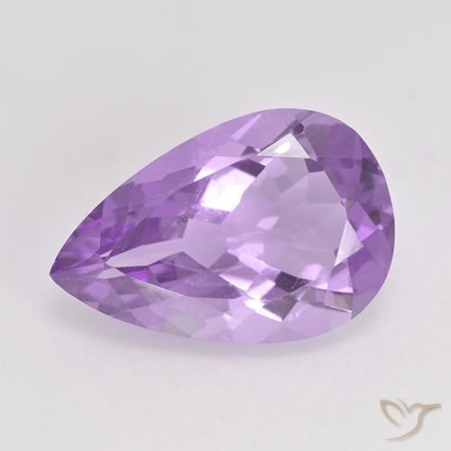4.45ct 天然 中紫 紫水晶, 梨形, VS