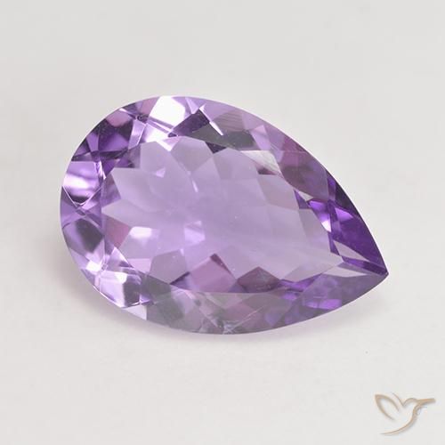 4.46ct 天然 中紫 紫水晶, 梨形, VVS-VS
