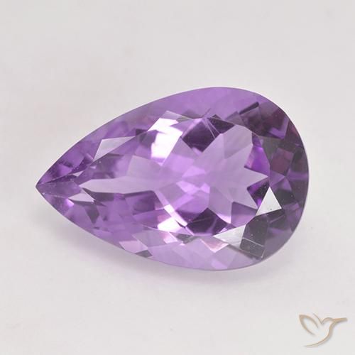 5.07克拉天然紫水晶，梨形，VVS-VS