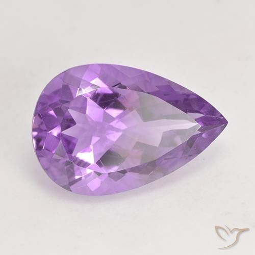 5.07克拉天然紫水晶，梨形，VVS-VS