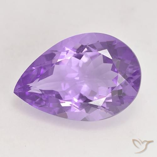 5.07ct 天然 粉紫罗兰色 紫水晶, 梨形, VVS-VS
