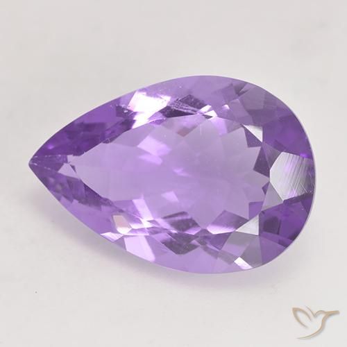 4.93克拉天然紫水晶，梨形，VS