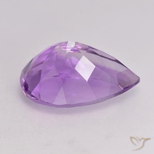 5.68克拉天然紫水晶，梨形，VVS-VS