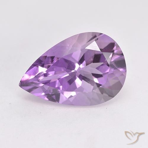 5.13克拉天然紫水晶，梨形，VVS-VS
