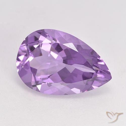 4.94ct 天然 中紫 紫水晶, 梨形, VVS-VS