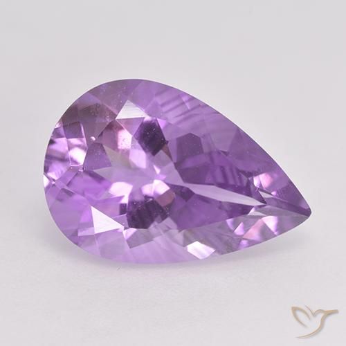 4.77ct 天然 中等紫罗兰色 紫水晶, 梨形, VS
