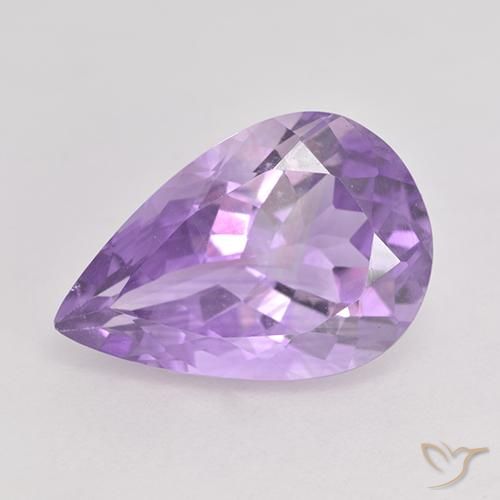5.26ct 天然 中紫 紫水晶, 梨形, VS