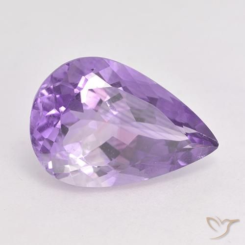 5.26克拉天然紫水晶，梨形，VS