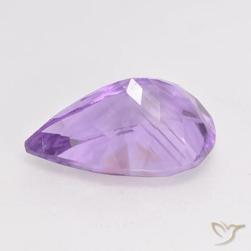 5.26克拉天然紫水晶，梨形，VS