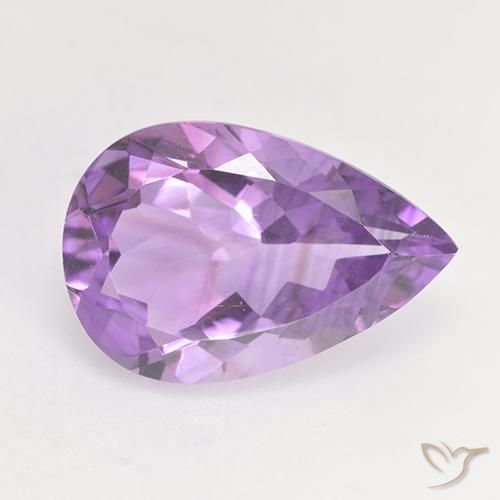 4.78ct 天然 粉紫罗兰色 紫水晶, 梨形, VVS-VS