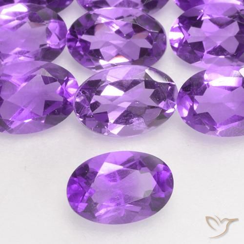 0.43ct 天然 鲜艳的紫罗兰 紫水晶, 椭圆形, VS