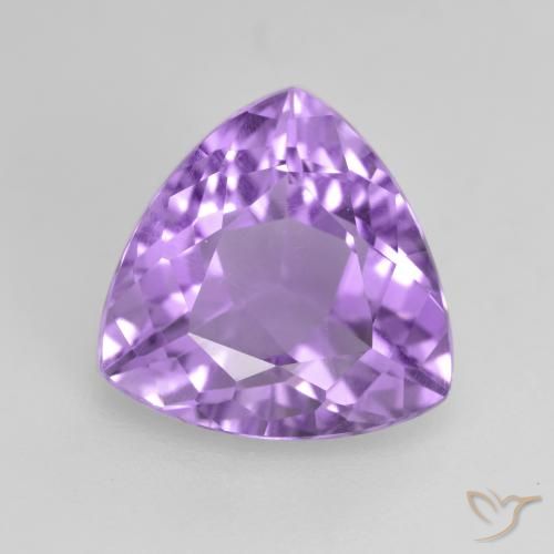 3.00ct 天然 粉紫罗兰色 紫水晶, 胖三角形, VS