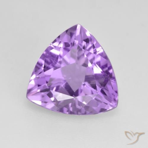 2.65ct 天然 粉紫罗兰色 紫水晶, 胖三角形, VS
