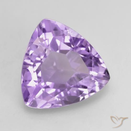 2.96克拉天然紫水晶，胖三角形，VVS-VS