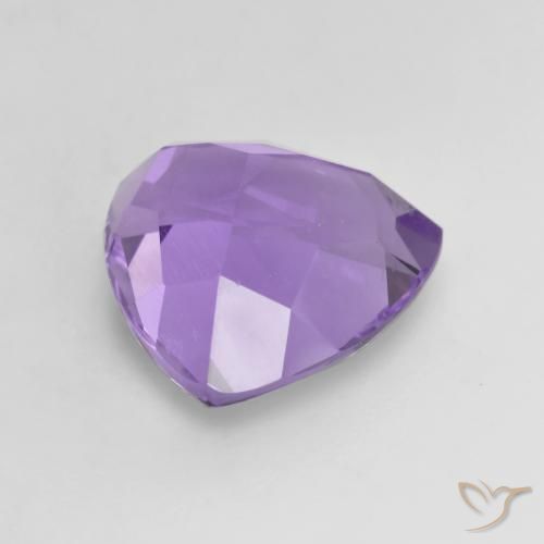 3.14克拉天然紫水晶，胖三角形，VVS-VS