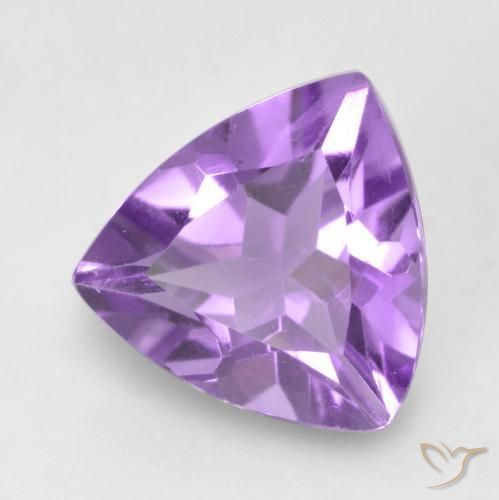 1.42克拉天然紫水晶，胖三角形，VVS-VS