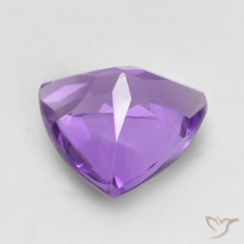1.42克拉天然紫水晶，胖三角形，VVS-VS