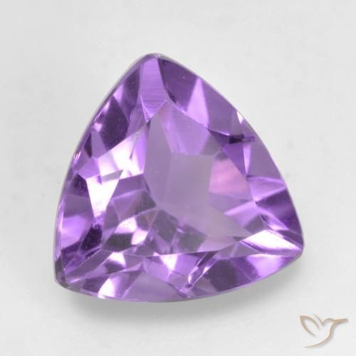 1.56克拉天然紫水晶，胖三角形，VVS-VS
