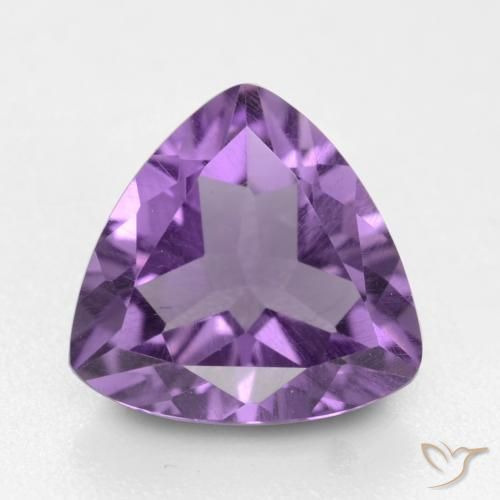 1.52克拉天然紫水晶，胖三角形，VVS-VS