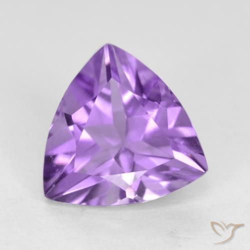 2.08ct 天然 粉紫罗兰色 紫水晶, 胖三角形, VVS-VS