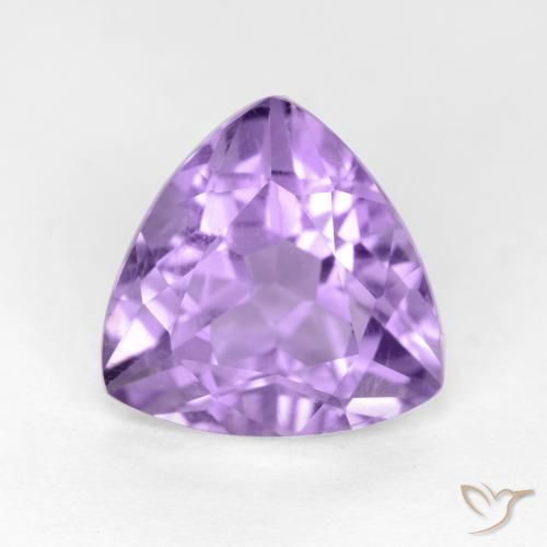 2.85ct 天然 粉紫罗兰色 紫水晶, 胖三角形, VS