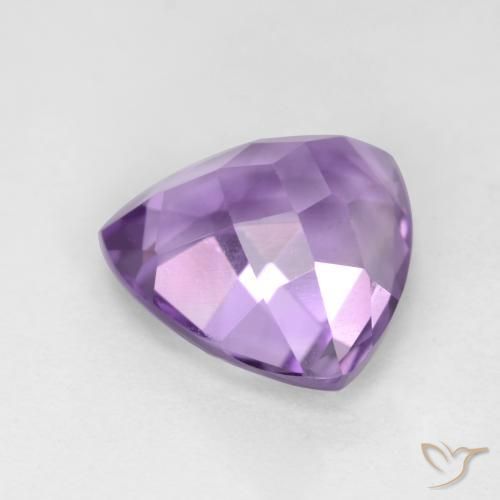 3.14克拉天然紫水晶，胖三角形，VS