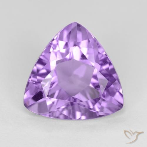2.62ct 天然 粉紫罗兰色 紫水晶, 胖三角形, VS