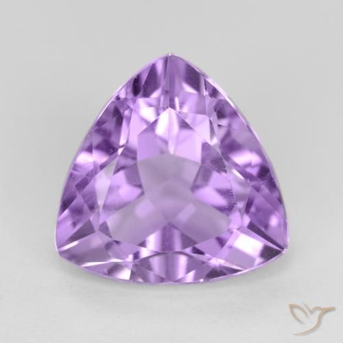 3.01ct 天然 粉紫罗兰色 紫水晶, 胖三角形, VS