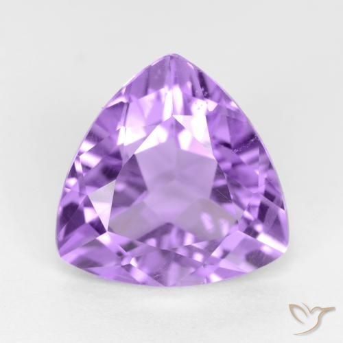 3.08ct 天然 粉紫罗兰色 紫水晶, 胖三角形, VS