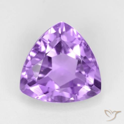 3.13ct 天然 强烈的紫罗兰色 紫水晶, 胖三角形, VS