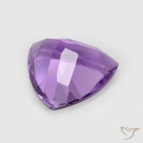 2.87克拉天然紫水晶，胖三角形，VS
